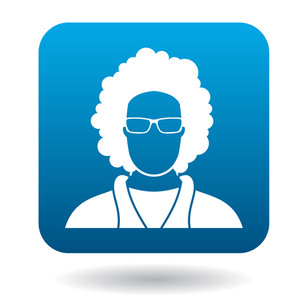 300x300 Avatar Man African Icon In Simple Style In Blue Square People