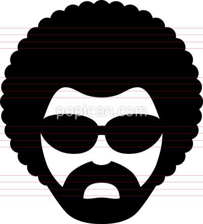 400x441 Man With Afro Icon