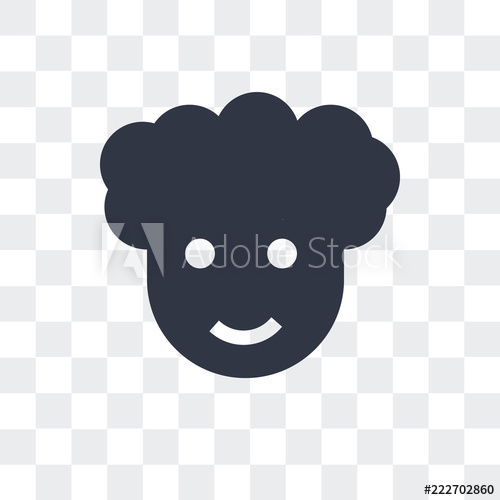 500x500 Man With Afro Hair Style Icon Isolated On Transparent Background
