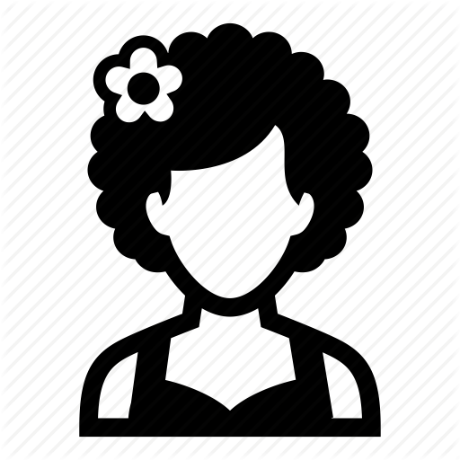 512x512 Afro, Face, Fashionable, Female, Flower, Portrait, Woman, Young Icon