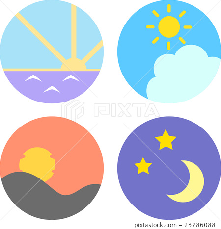 Morning, Afternoon, Evening, Night Icon 450x467 Morning, Afternoon, Evening, Night Icon
