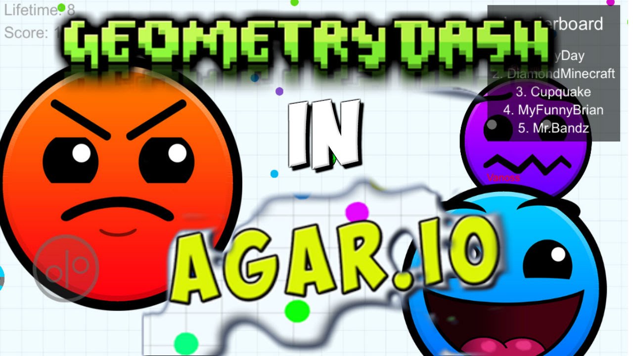 1280x720 New Icons And Difficulties! Geometry Dash In Agar Io! Funny