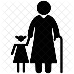 256x256 Old Age Icon Of Glyph Style