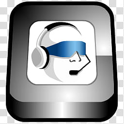 256x256 Wannabed Dock Icon Age, Ventrilo, Person's Face With Sunglasses