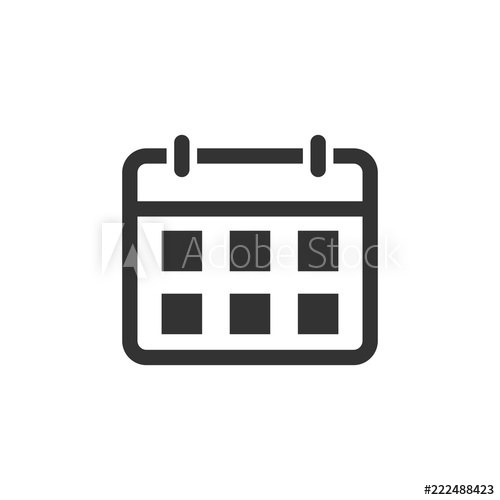 500x500 Calendar Agenda Icon In Flat Style Planner Vector Illustration
