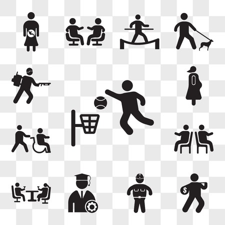 450x450 Set Of Transparent Icons Such As Player Jamming, Thief, Fat