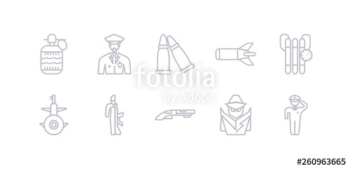 500x241 Simple Gray Vector Icons Set Such As Salute, Secret Agent