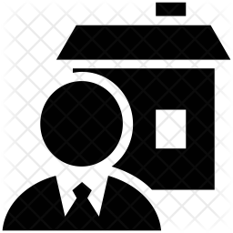 256x256 Home Agent Icon Of Glyph Style