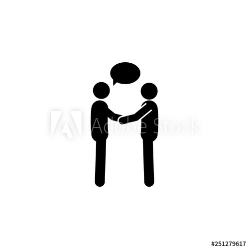 500x500 Two People Agree Icon Simple Glyph, Flat Vector Of People Icons