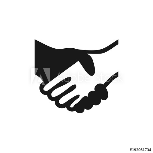 500x500 Business Handshake, Contract Agreement Icon Flat Vector