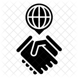 256x256 International Agreement Icon Of Glyph Style