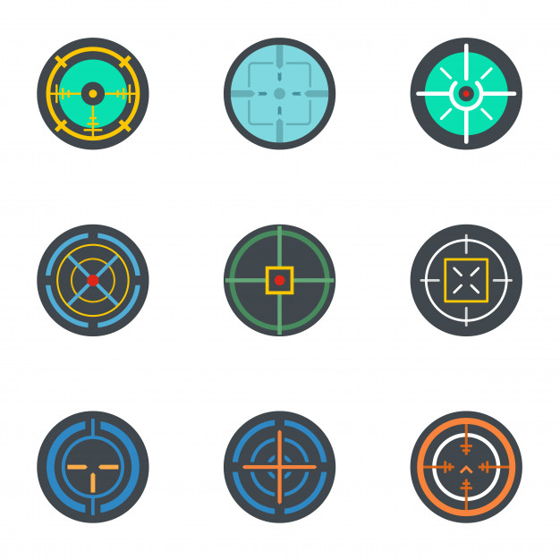 626x626 Aim Icon Set Flat Set Of Aim Icons Vector Premium Download