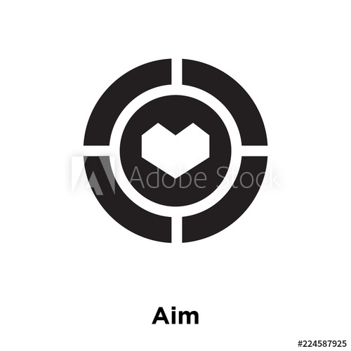 500x500 Aim Icon Vector Isolated On White Background, Logo Concept Of Aim