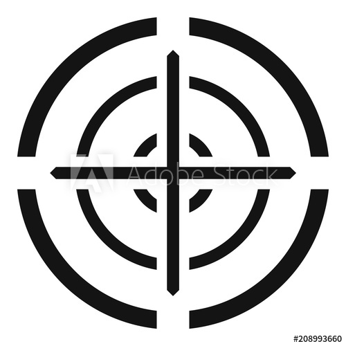 500x500 Svd Gun Aim Icon Simple Illustration Of Svd Gun Aim Vector Icon