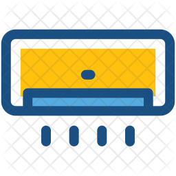 256x256 Air Conditioner Icon Of Colored Outline Style
