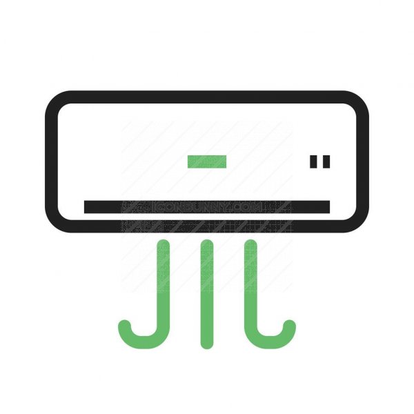 600x600 Air Conditioner Line Green Black Icon