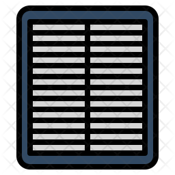 256x256 Air Filter Icon Of Colored Outline Style