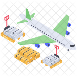 256x256 Air Freight Icon Of Isometric Style