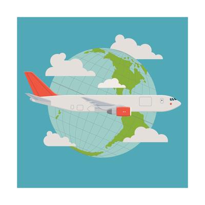 400x400 Vector Modern Delivery Web Icon On Flying Transport Freight Cargo