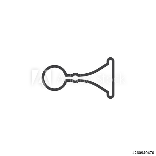 500x500 Air Horn Line Icon Linear Style Sign For Mobile Concept And Web