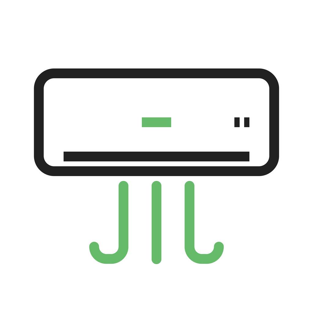 1024x1024 Air Conditioner Line Green Black Icon