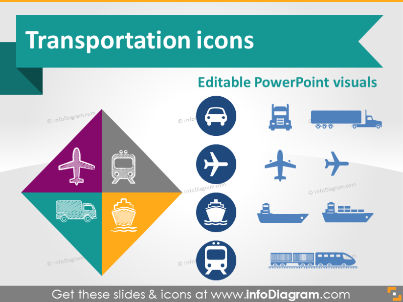 824x618 Transport Road Rail Water Ship Air Logistics Icon Powerpoint Clipart