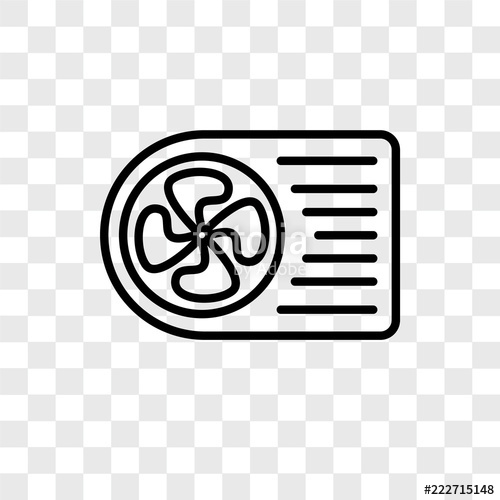 500x500 Air Conditioner Icons Isolated On Transparent Background Modern