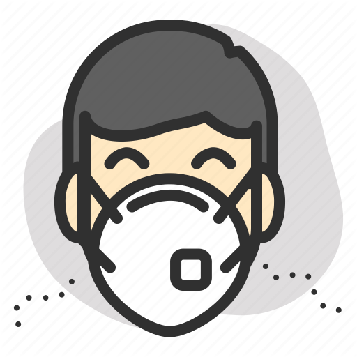 512x512 Air Pollution, Man, Mask, Protect, Wearing Icon