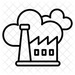 256x256 Air Pollution Icon Of Line Style