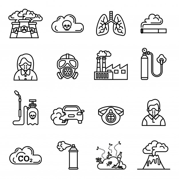 626x626 Air Pollution Icons Set Vector Premium Download