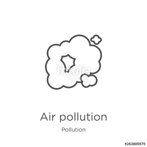 500x500 Air Pollution Icon Vector From Pollution Collection Thin Line Air