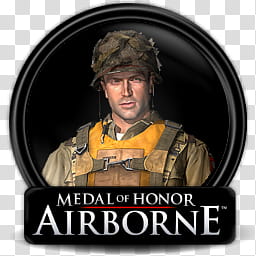 256x256 Game Black, Medal Of Honor Airborne Icon Transparent Background
