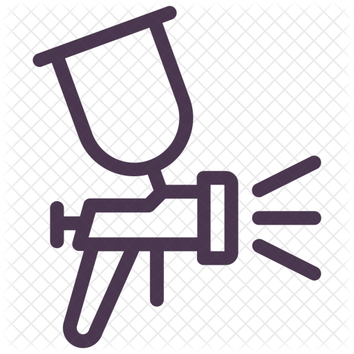 512x512 Airbrush, Car, Painting, Vehicle, Paint, Spray, Color Icon Of Line