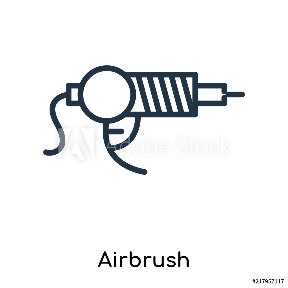 1000x1000 Photo Art Print Airbrush Icon Vector Isolated On White