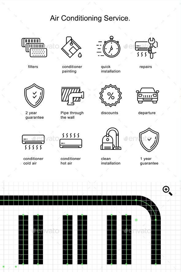 590x884 Air Conditioner Service Icons Icons Air Conditioning Services