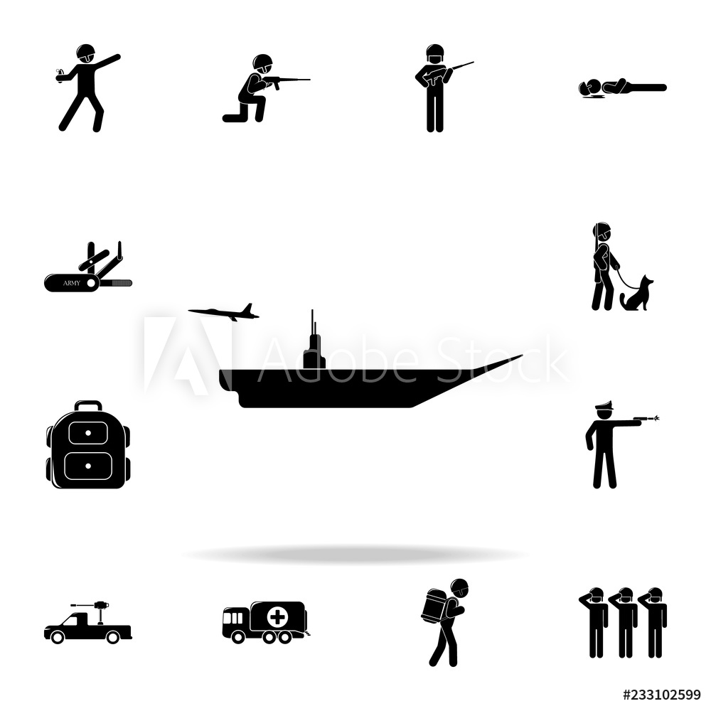 1000x1000 Photo Art Print Aircraft Carrier Icon Europosters