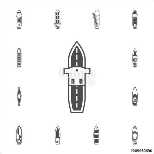500x500 Aircraft Carrier Icon Detailed Set Of Ships Icons Premium