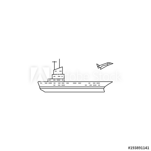 500x500 Aircraft Carrier Icon Element Of Military Icon For Mobile Concept