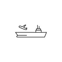240x240 Aircraft Carrier Line Icon