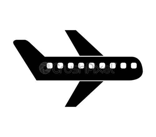 500x438 Airplane Icon, Stock Vector Crushpixel