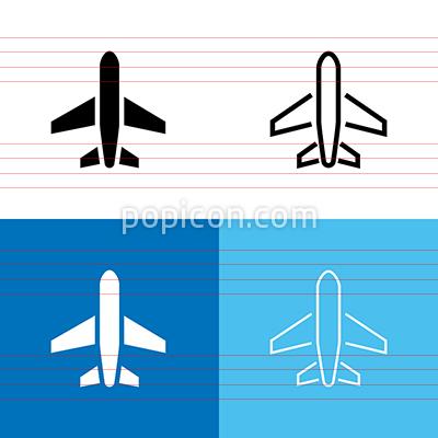400x400 Airplane Icon Set
