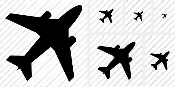 580x290 Airplane Icon Symbol Black Professional Stock Icon And Free Sets