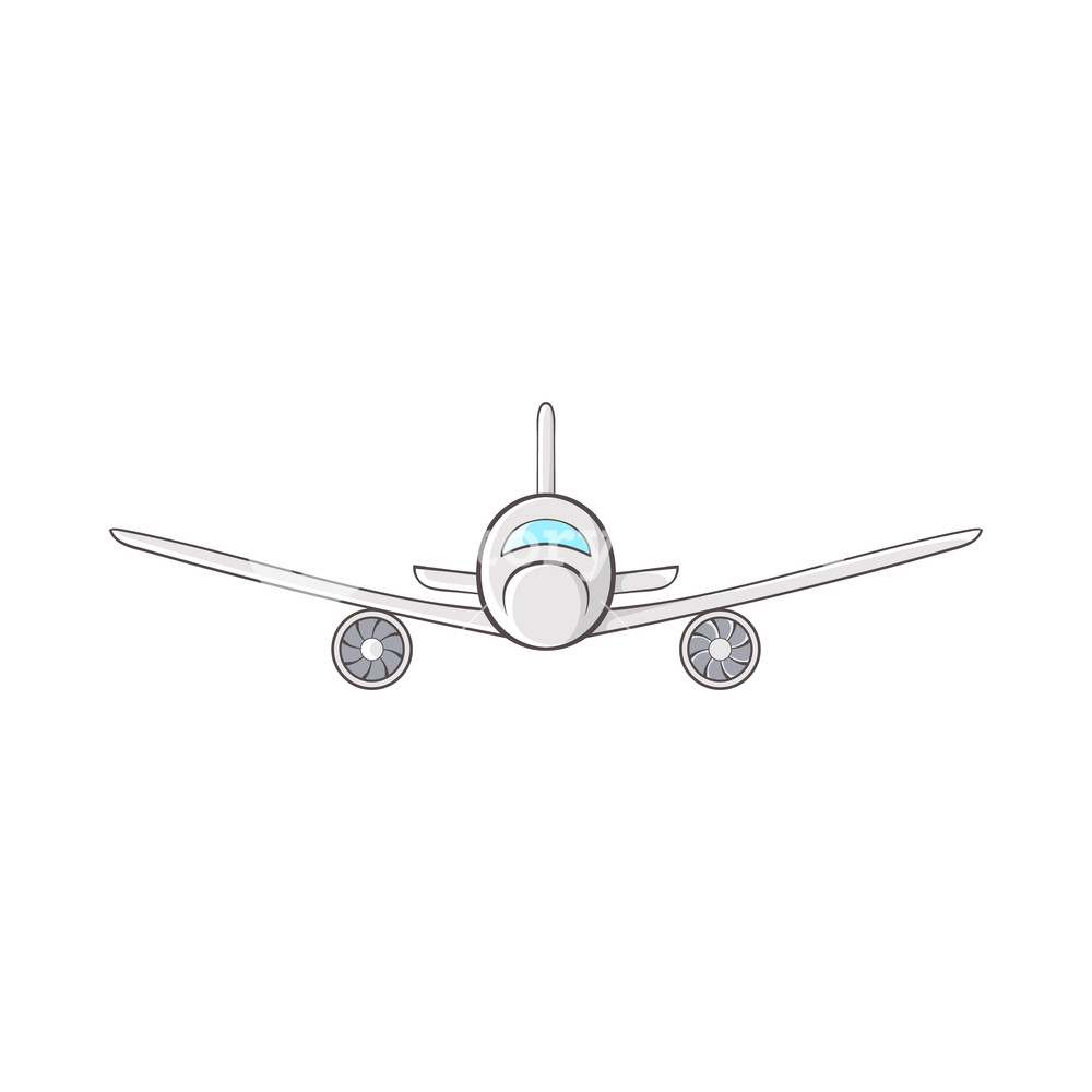 1000x1000 Cargo Plane Icon In Cartoon Style On A White Background Royalty