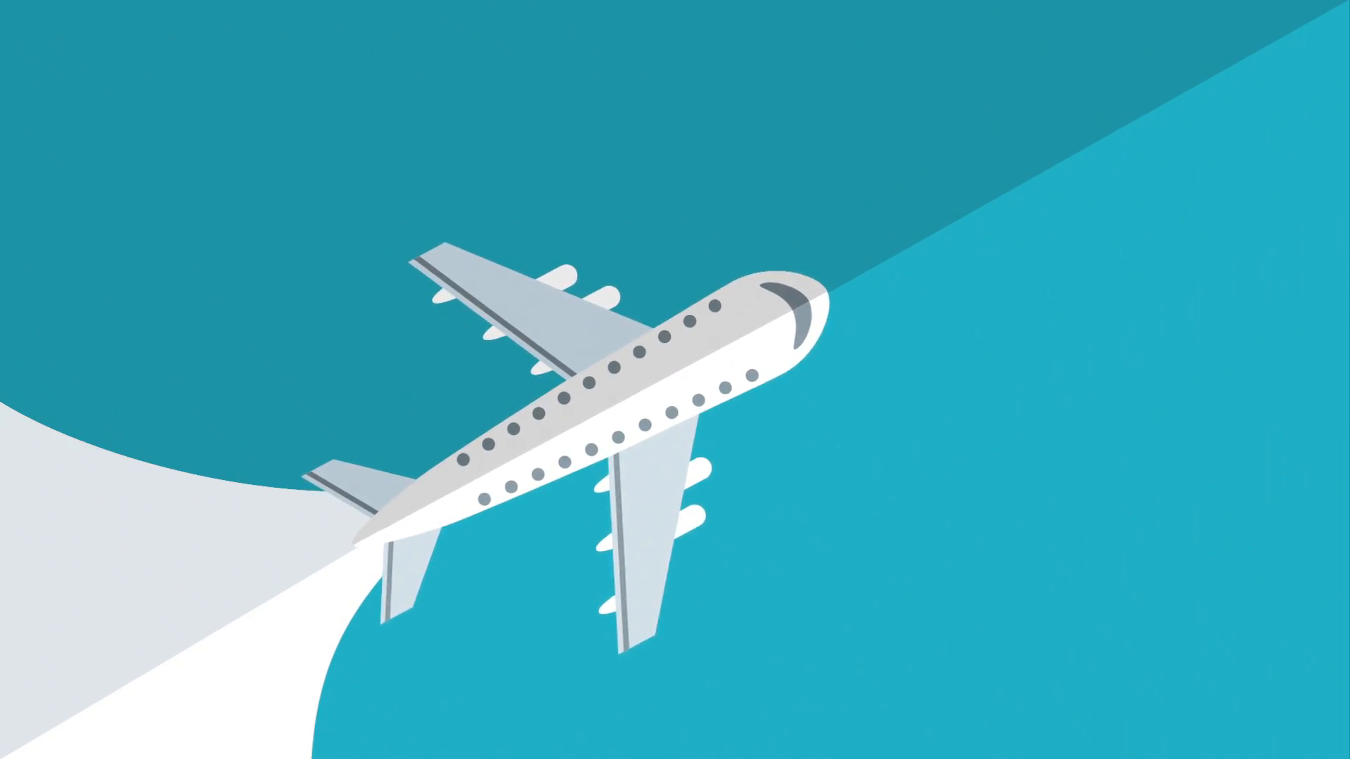 1920x1080 Airplane Icon Design, Video Animation Stock Video Footage