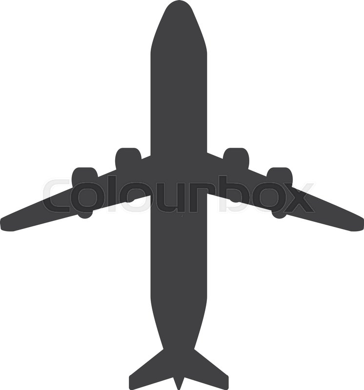 746x800 Airplane Icon Isolated On A White Stock Vector Colourbox
