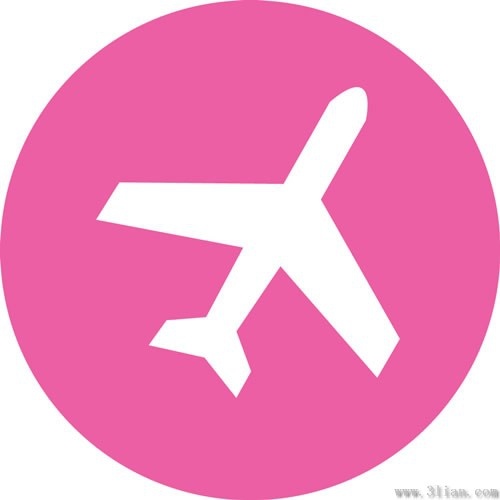 500x500 Pink Airplane Icon Vector Free Vector In Adobe Illustrator