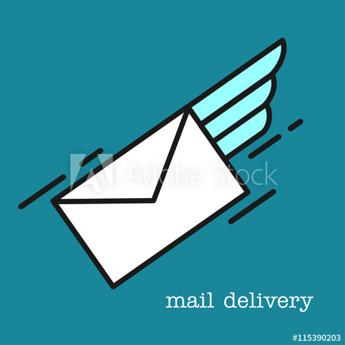 500x500 Letter E Mail Mail Airmail Vector Icon
