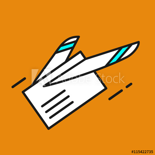 500x500 Mail Letter E Mail Fast Delivery Of Letters Airmail Vector