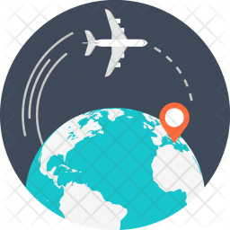 256x256 Airplane Icon Of Flat Style