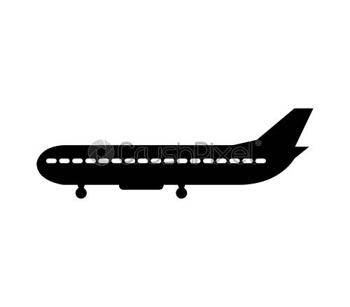 500x438 Airplane Icon, Stock Vector Crushpixel